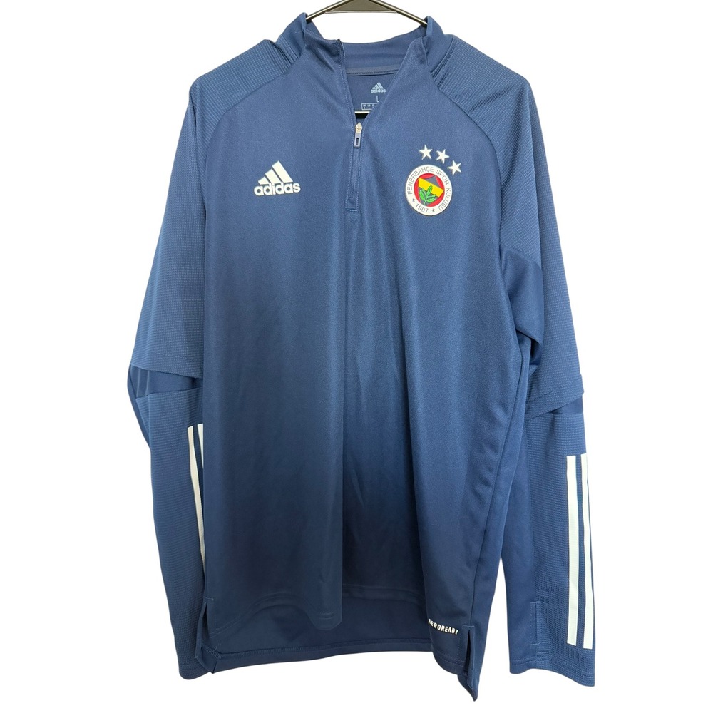 Adidas Fenerbahce SK Quarter Zip Training Top Mens Large Navy Blue Soccer